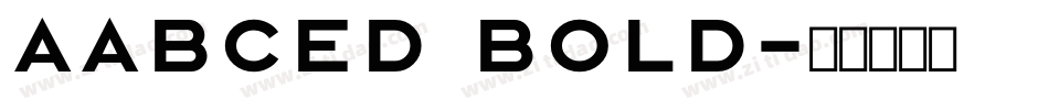 Aabced Bold字体转换